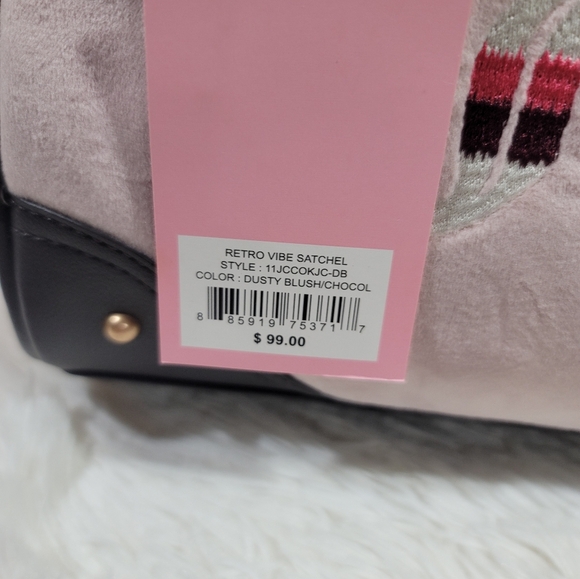 Juicy Couture Retro Vibe Satchel Bowler Ombré Dusty Blush/Chocolate Brand New - Picture 5 of 5